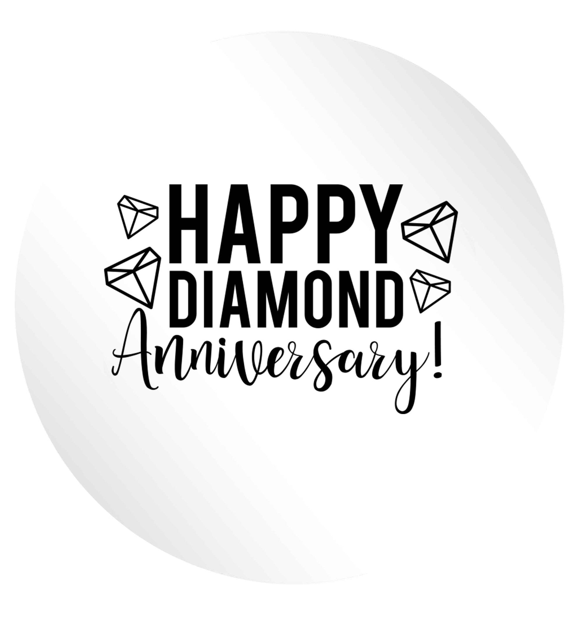 Happy diamond anniversary! 24 @ 45mm matt circle stickers