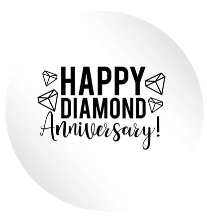 Happy diamond anniversary! 24 @ 45mm matt circle stickers