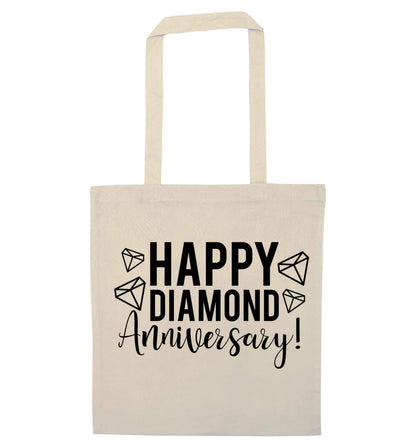 Happy diamond anniversary! natural tote bag