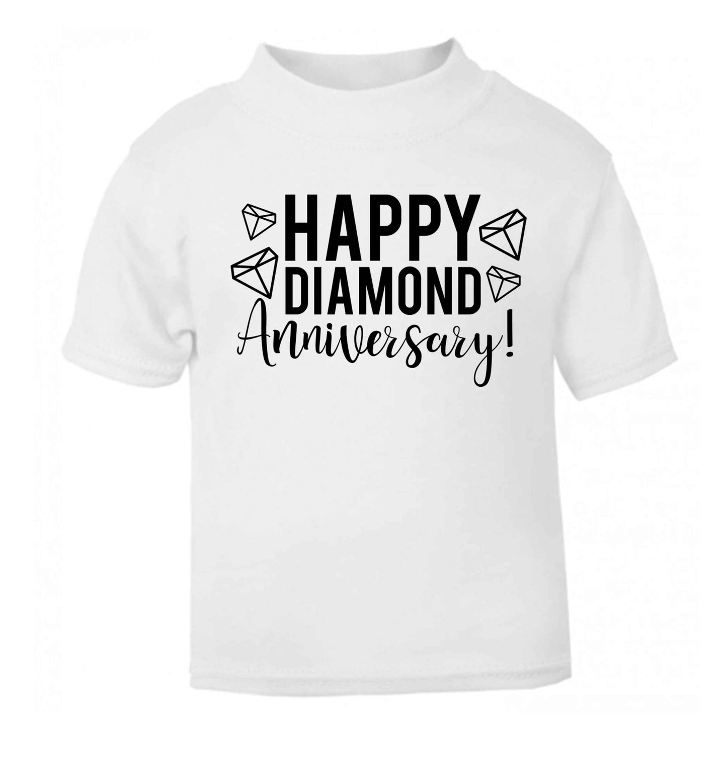 Happy diamond anniversary! white baby toddler Tshirt 2 Years