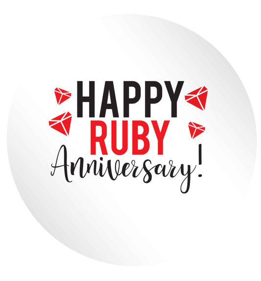 Happy ruby anniversary! 24 @ 45mm matt circle stickers