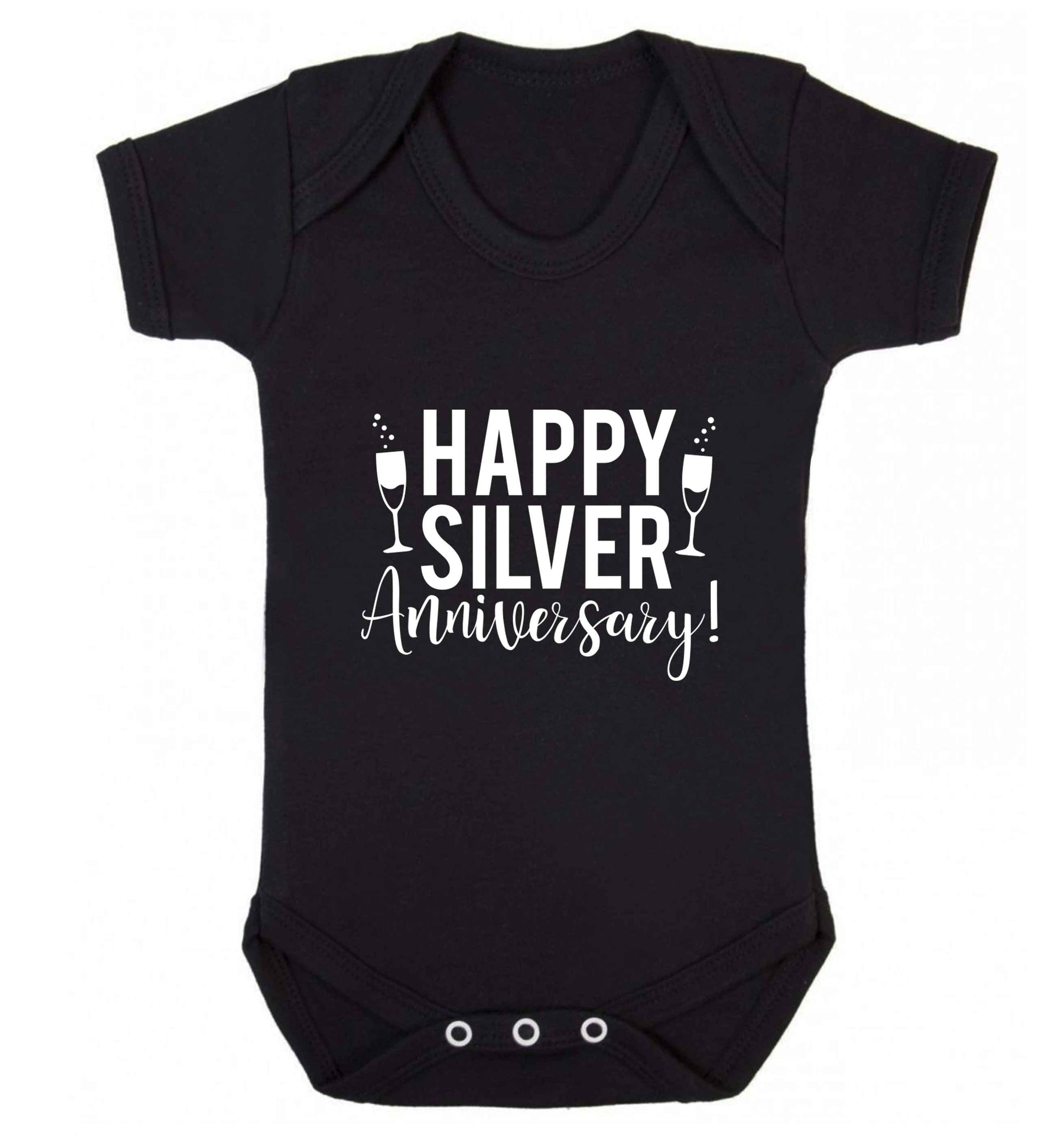 Happy silver anniversary! baby vest black 18-24 months