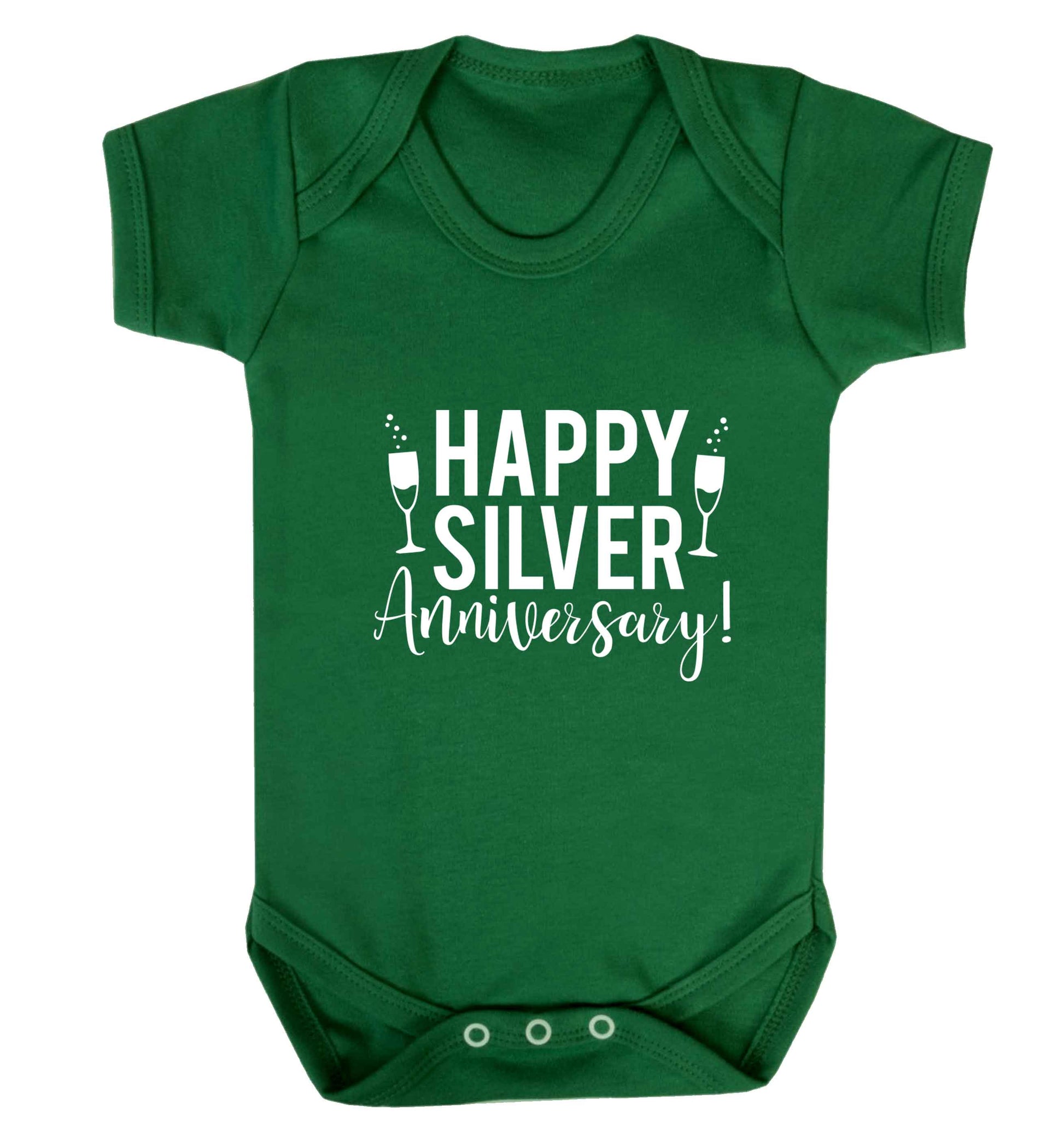Happy silver anniversary! baby vest green 18-24 months