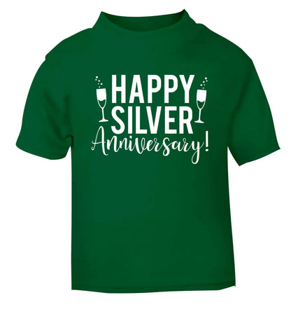 Happy silver anniversary! green baby toddler Tshirt 2 Years