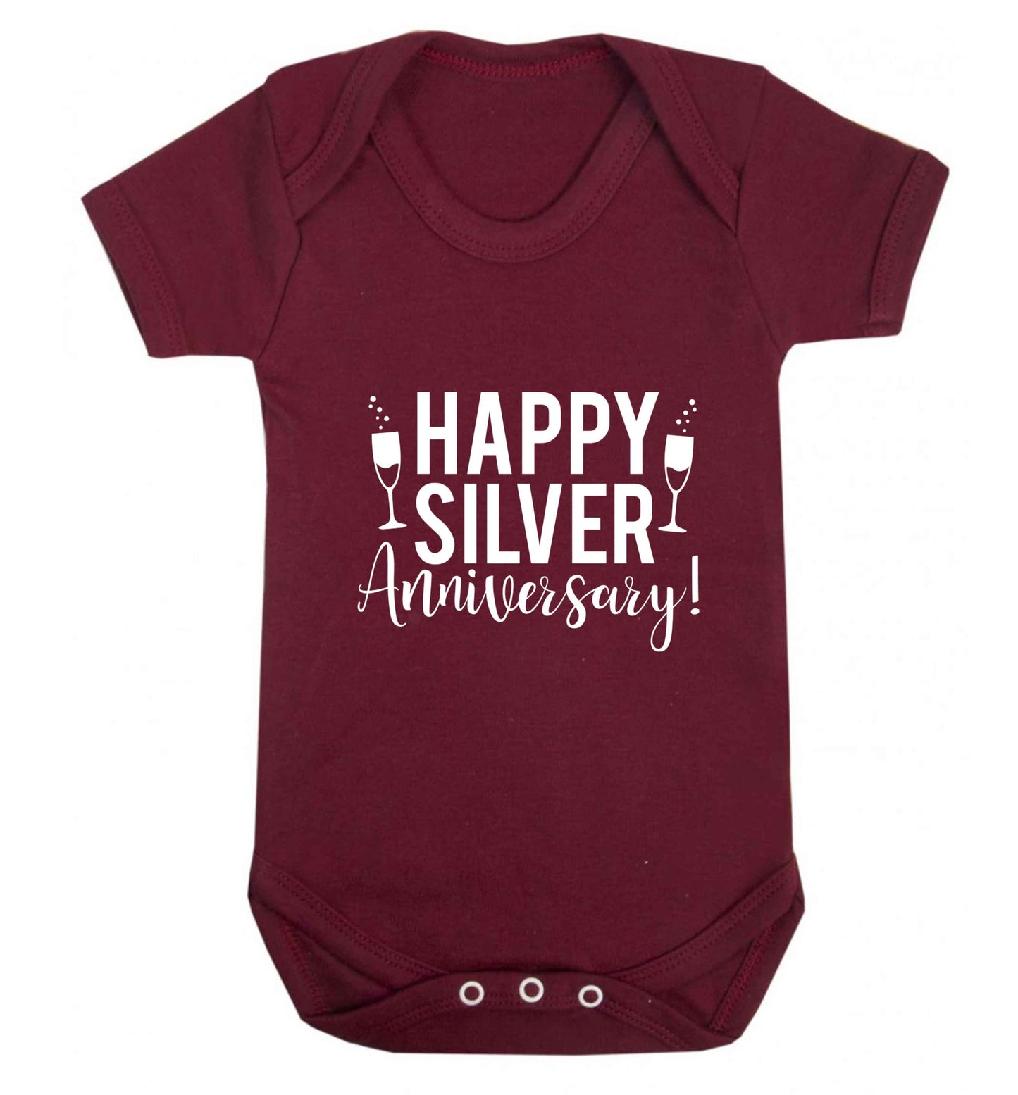 Happy silver anniversary! baby vest maroon 18-24 months