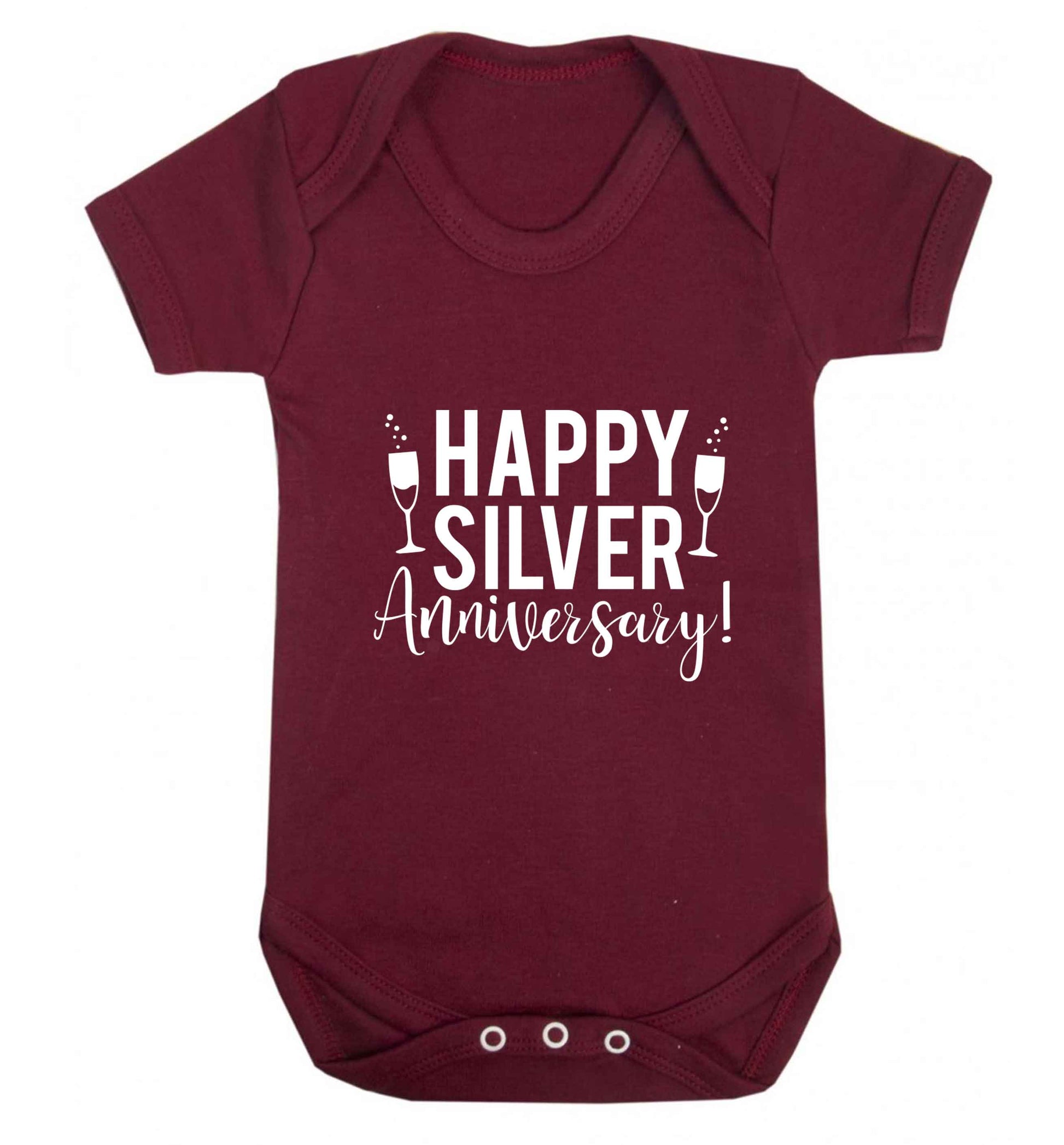 Happy silver anniversary! baby vest maroon 18-24 months