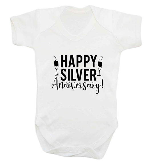 Happy silver anniversary! baby vest white 18-24 months