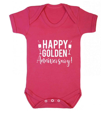 Happy golden anniversary! baby vest dark pink 18-24 months