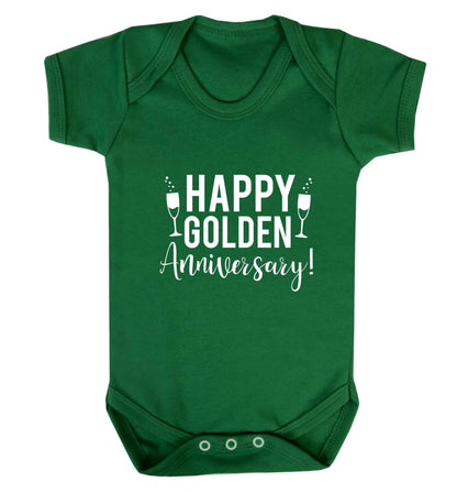 Happy golden anniversary! baby vest green 18-24 months