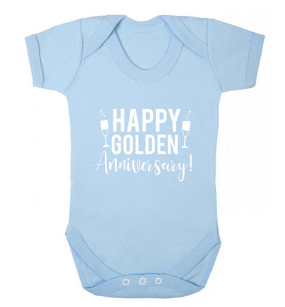 Happy golden anniversary! baby vest pale blue 18-24 months