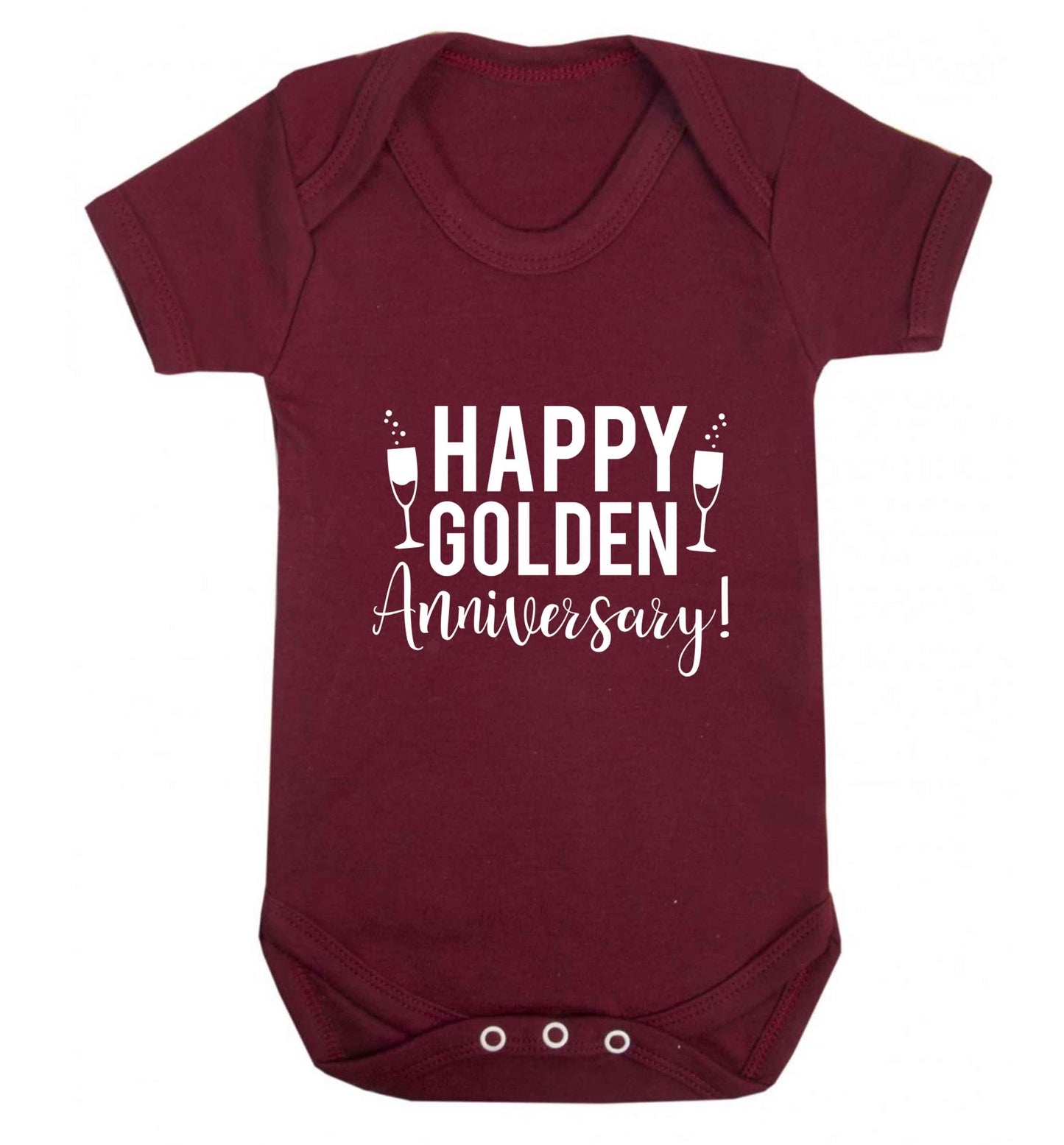 Happy golden anniversary! baby vest maroon 18-24 months