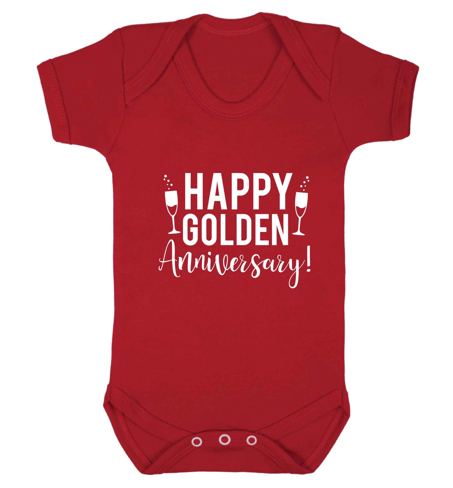 Happy golden anniversary! baby vest red 18-24 months