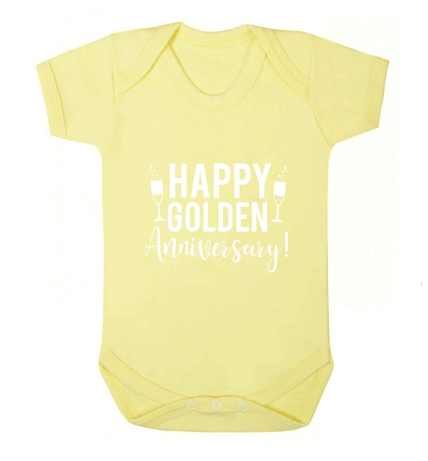 Happy golden anniversary! baby vest pale yellow 18-24 months