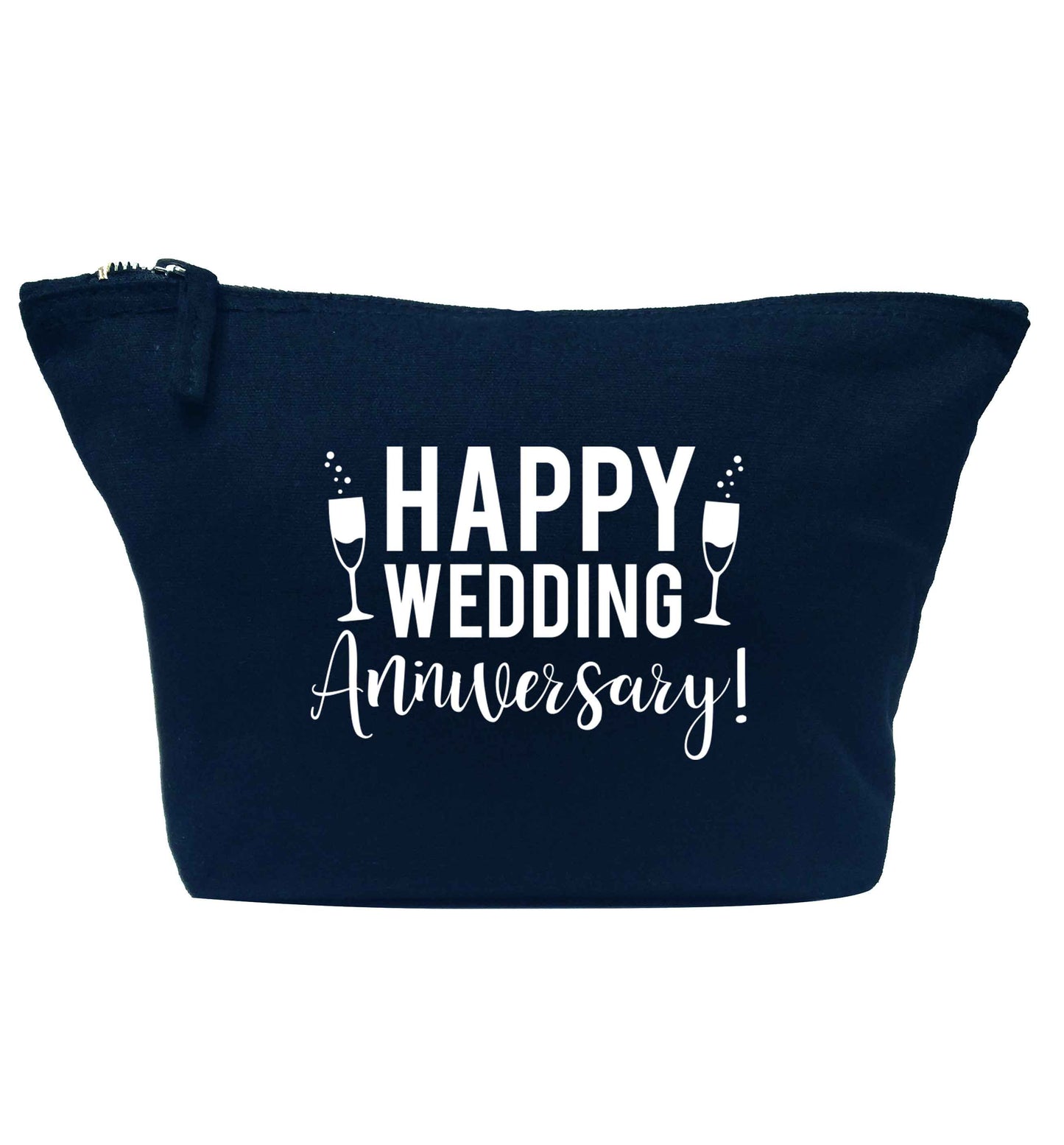 Happy wedding anniversary! navy makeup bag