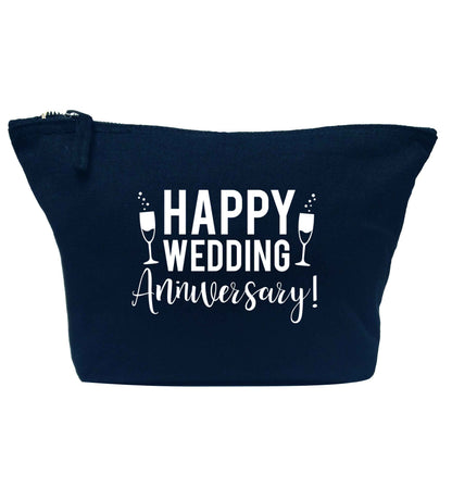 Happy wedding anniversary! navy makeup bag