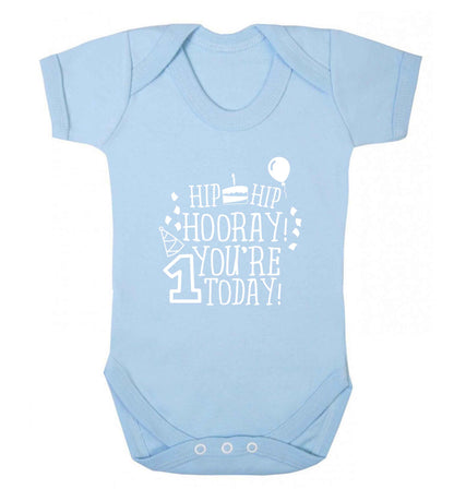 You're one today baby vest pale blue 18-24 months