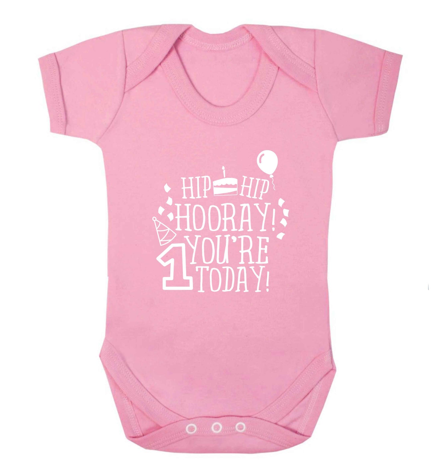 You're one today baby vest pale pink 18-24 months