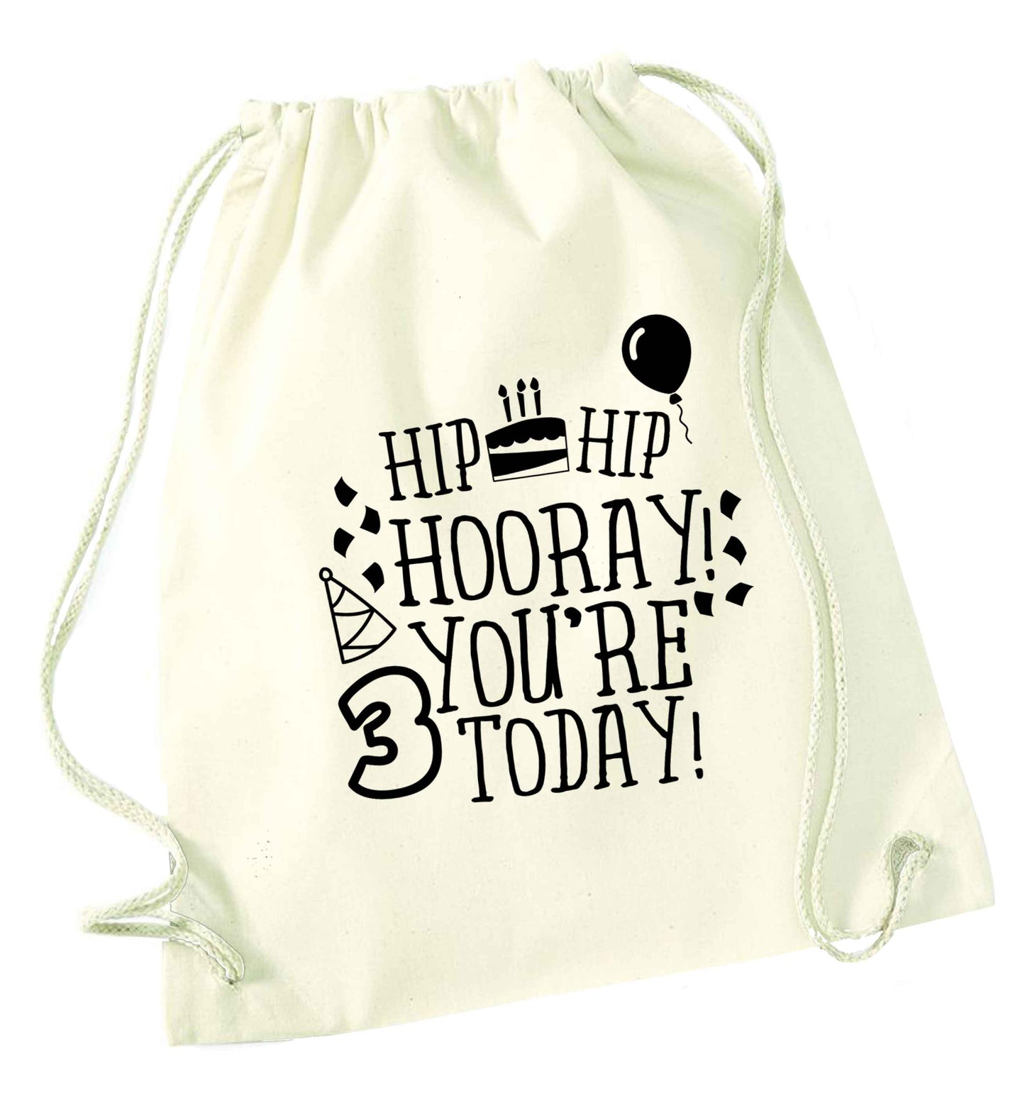 You're 3 Todaynatural drawstring bag