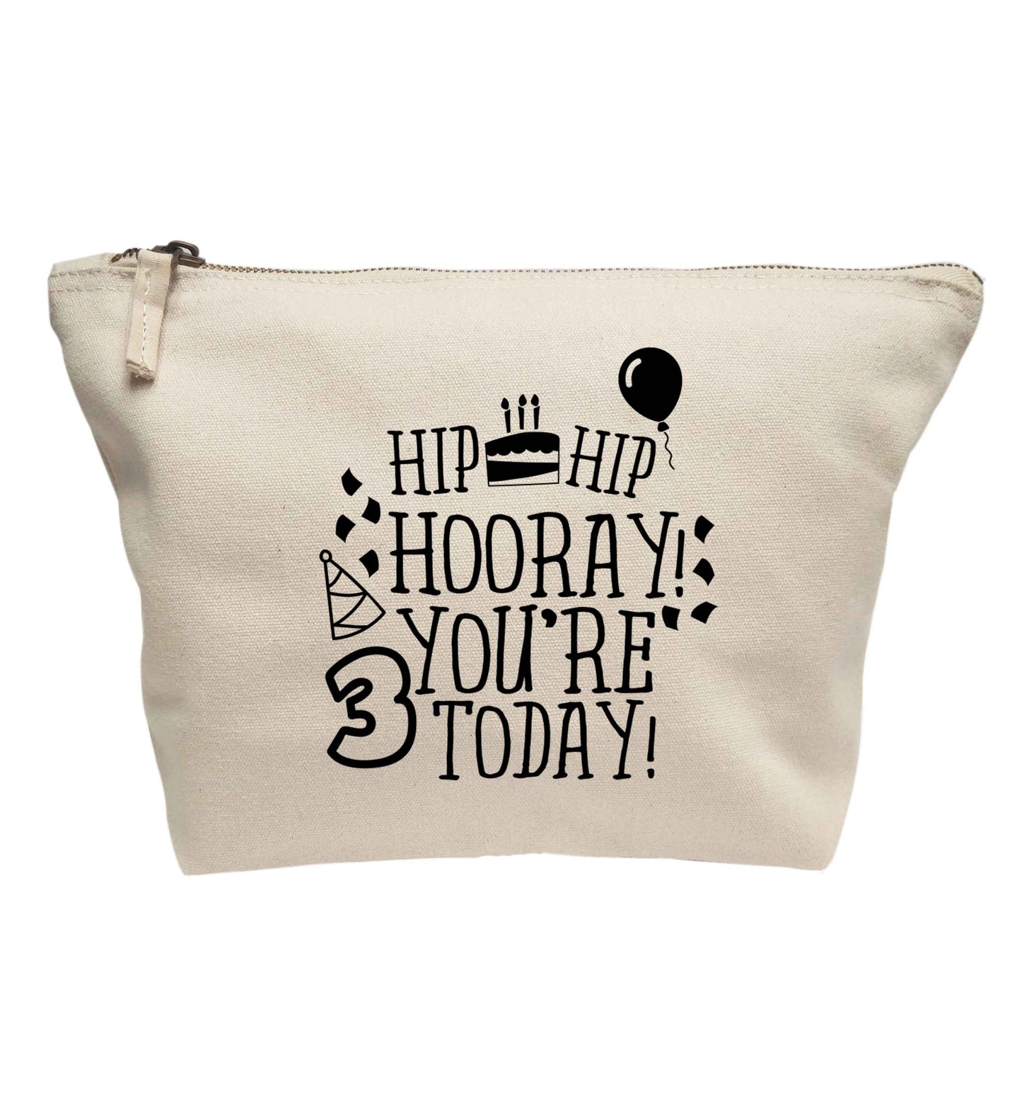 Hip hip hooray you're 3 today! | Makeup / wash bag