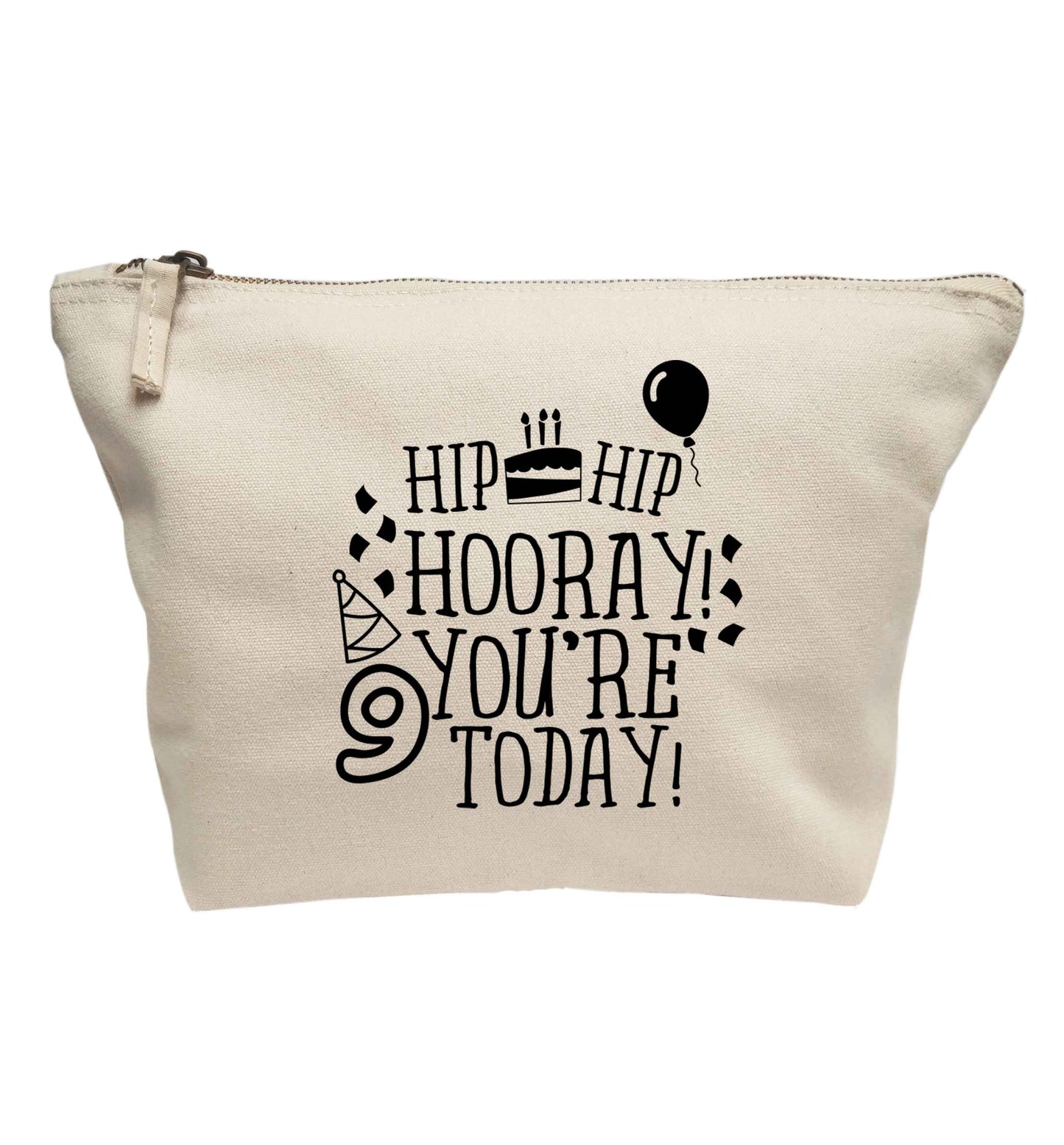 Hip hip hooray you're 9 today! | Makeup / wash bag