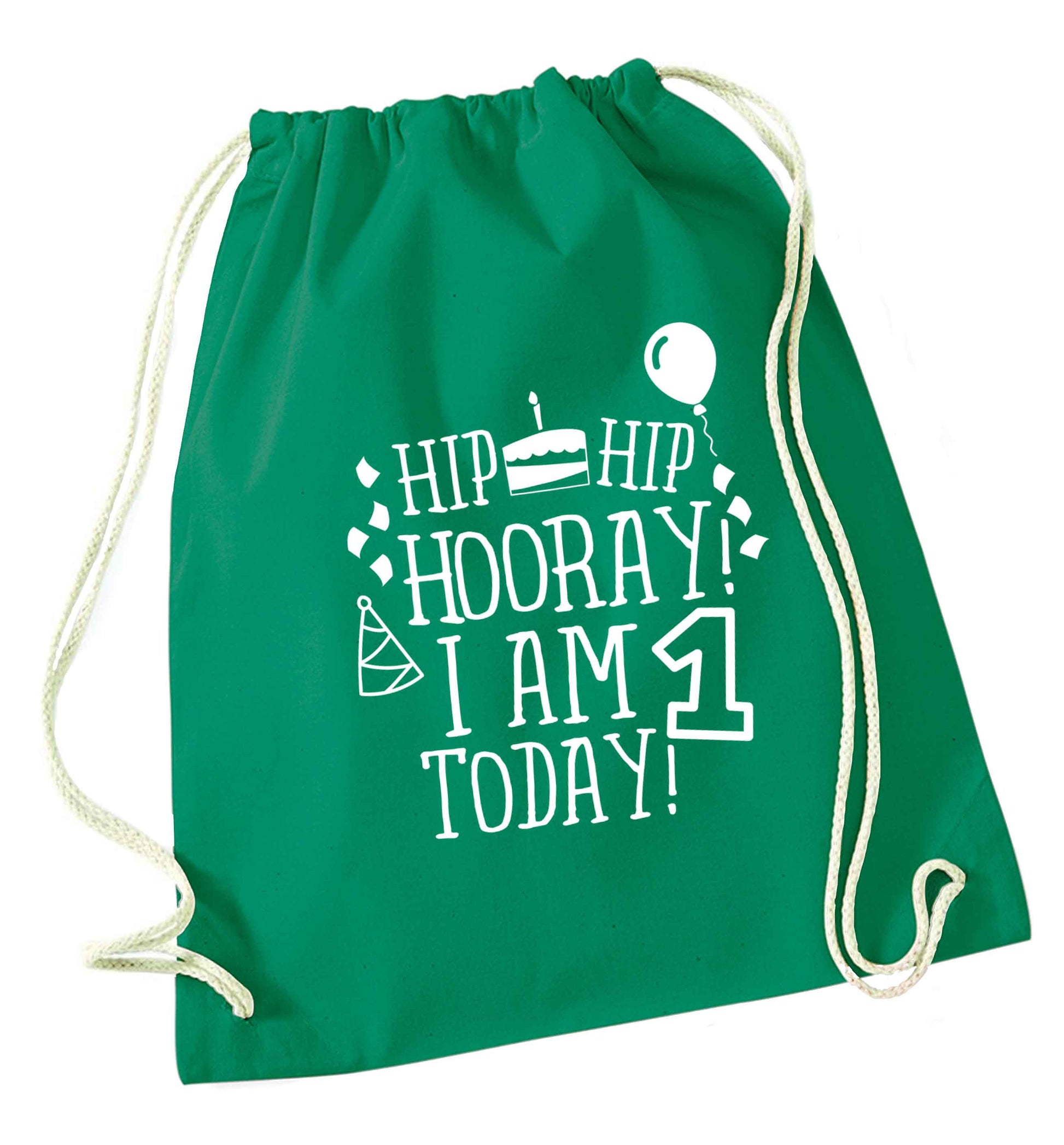 You're 2 Today green drawstring bag