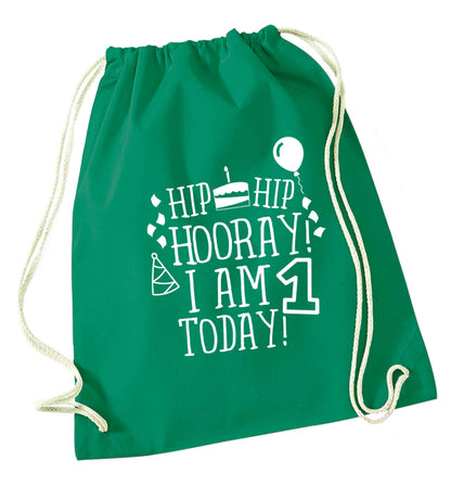 You're 2 Today green drawstring bag