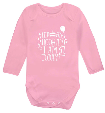 You're 2 Today baby vest long sleeved pale pink 6-12 months