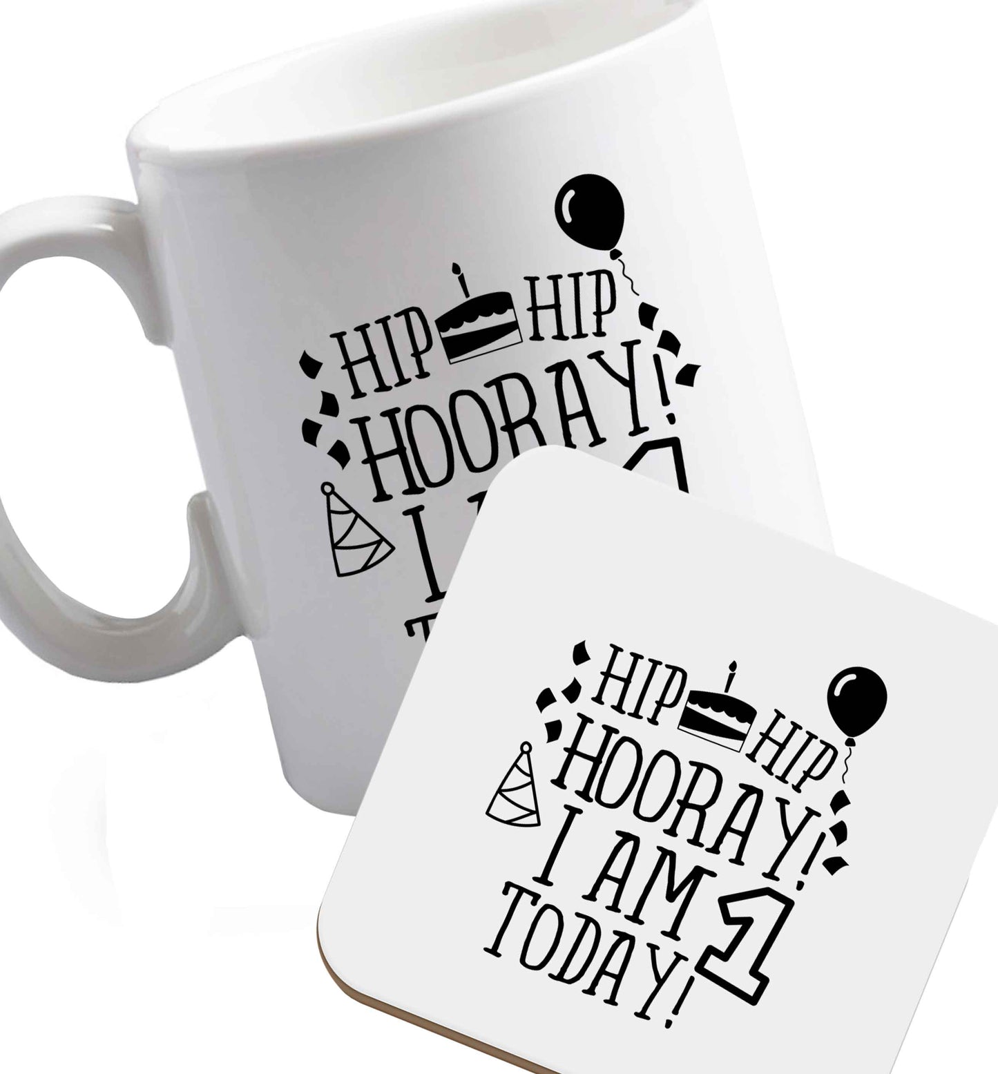 10 oz Favourite Type Pan Pancake ceramic mug and coaster set right handed