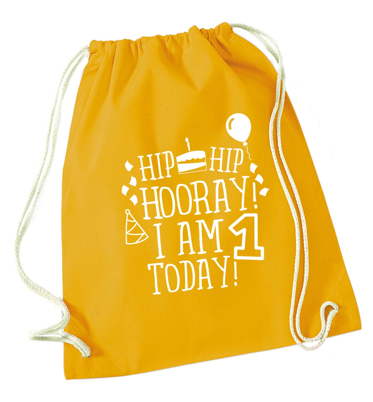 You're 2 Today mustard drawstring bag