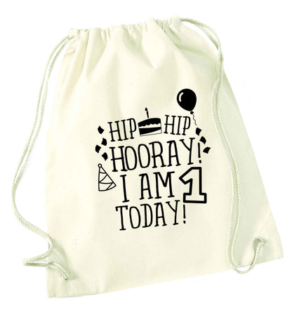 You're 2 Today natural drawstring bag