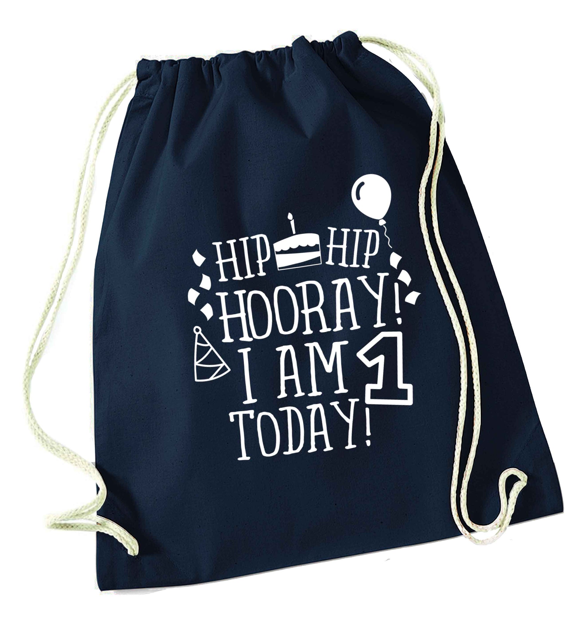 You're 2 Today navy drawstring bag