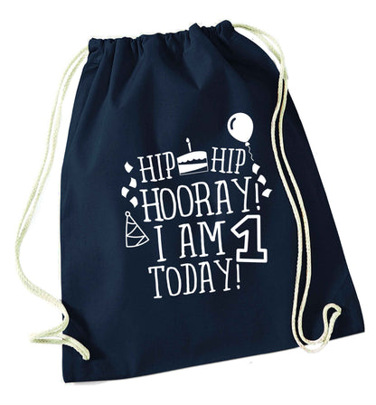 You're 2 Today navy drawstring bag