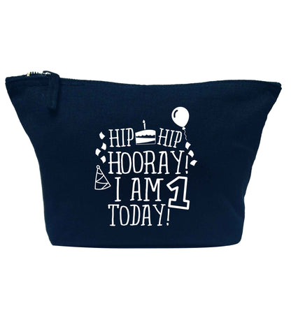 You're 2 Today navy makeup bag