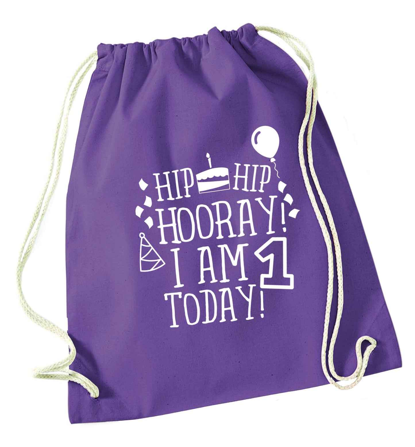 You're 2 Today purple drawstring bag