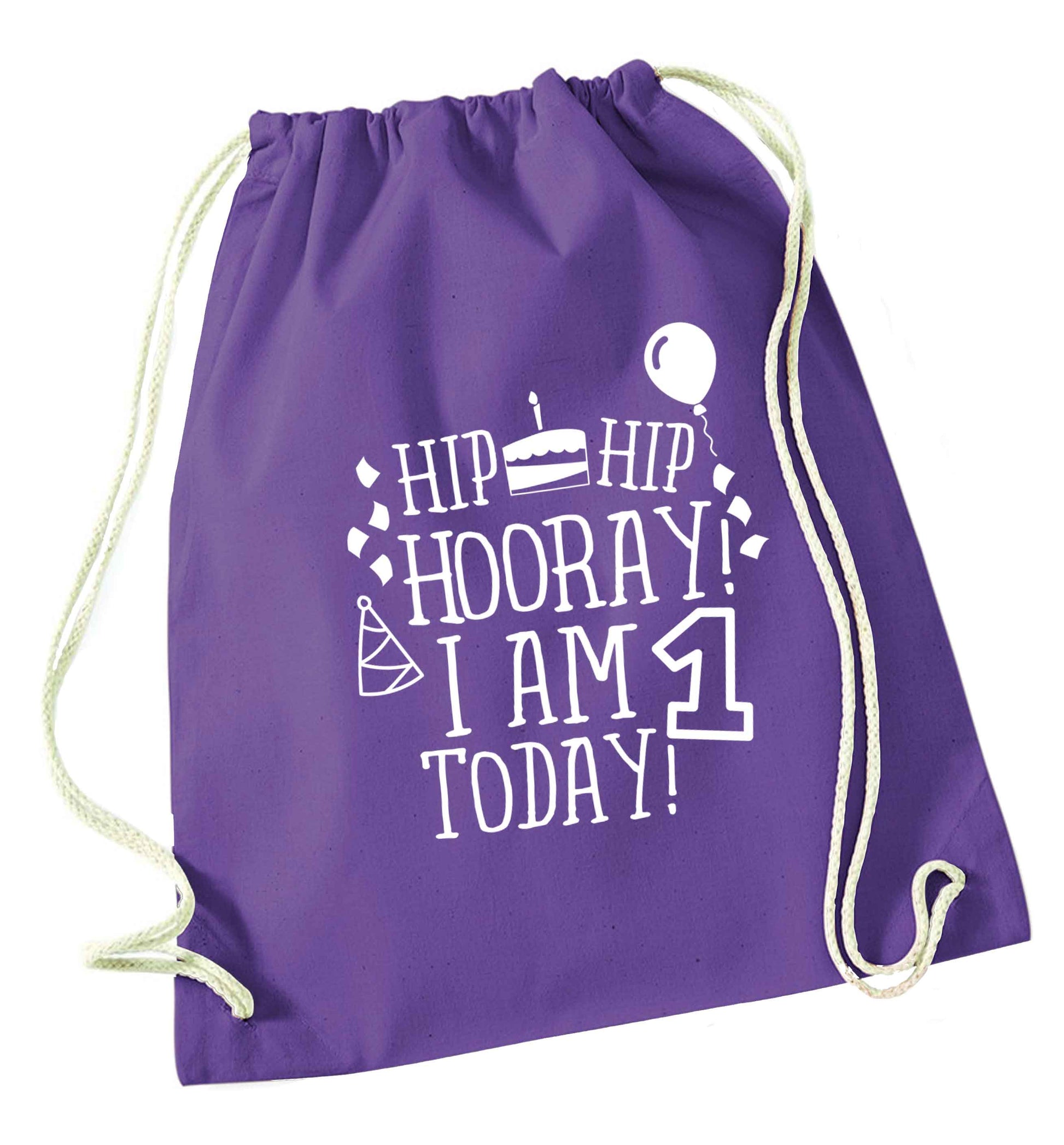 You're 2 Today purple drawstring bag
