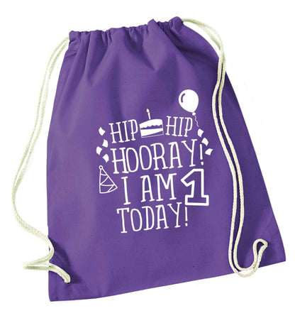 You're 2 Today purple drawstring bag