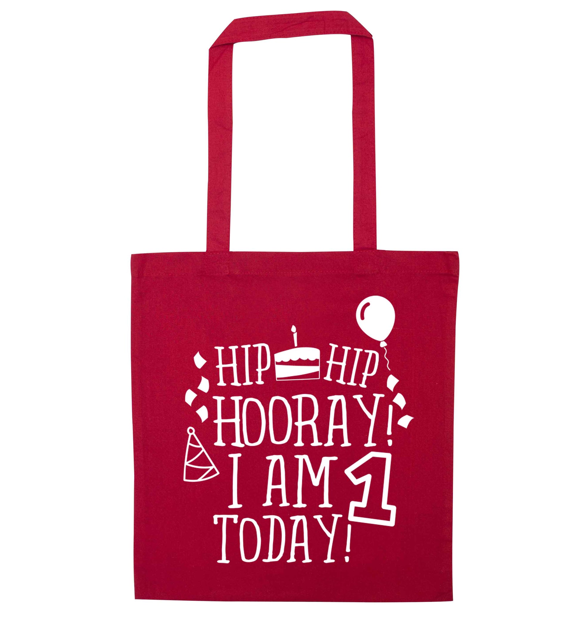 I am One Today red tote bag