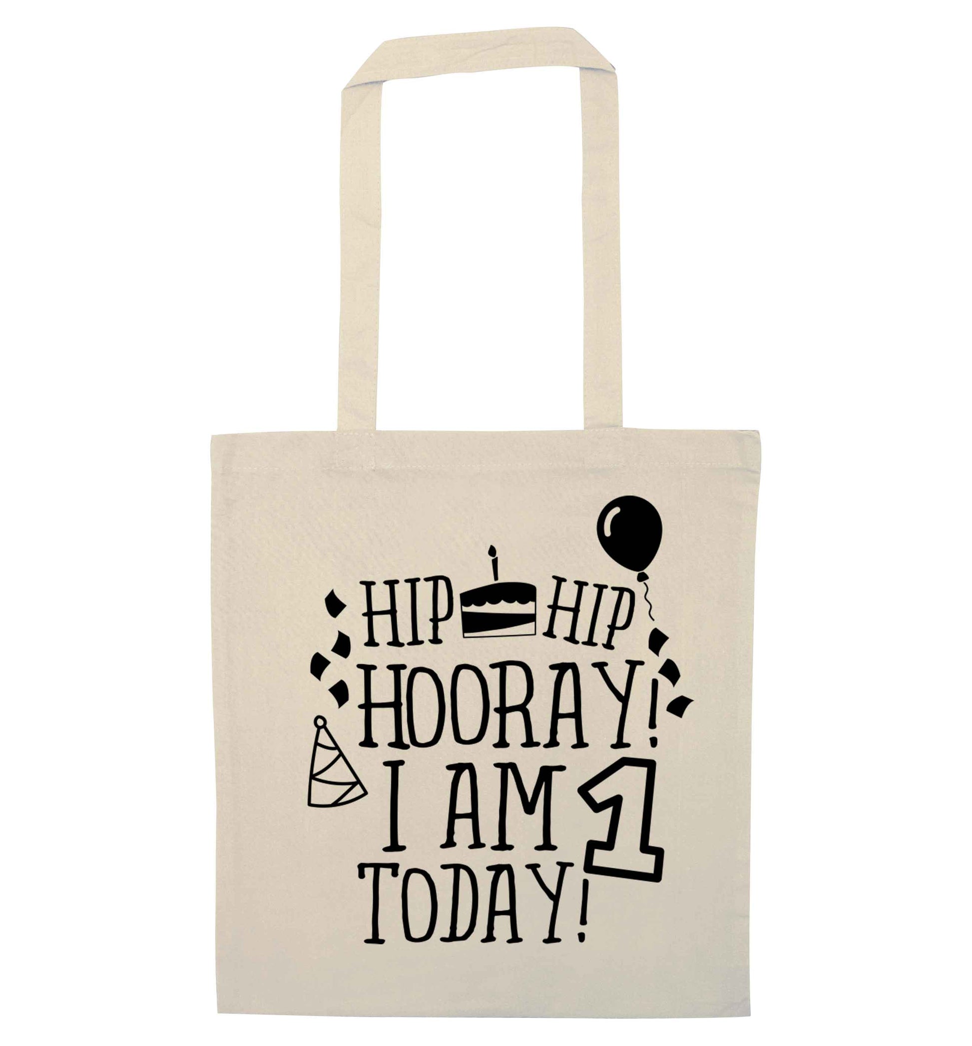 You're 2 Today natural tote bag