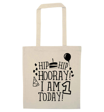 You're 2 Today natural tote bag