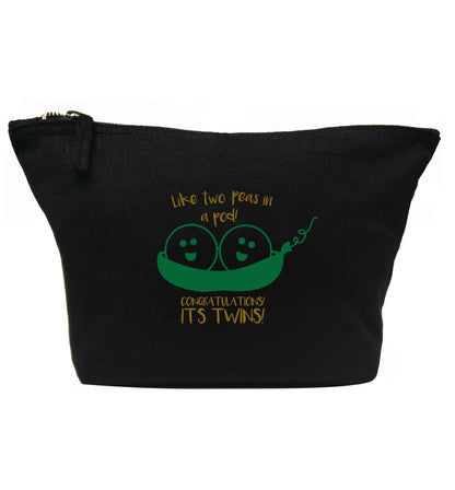 Like two peas in a pod! Congratulations it's twins! | Makeup / wash bag