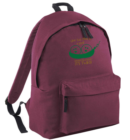 Like two peas in a pod! Congratulations it's twins! black adults backpack