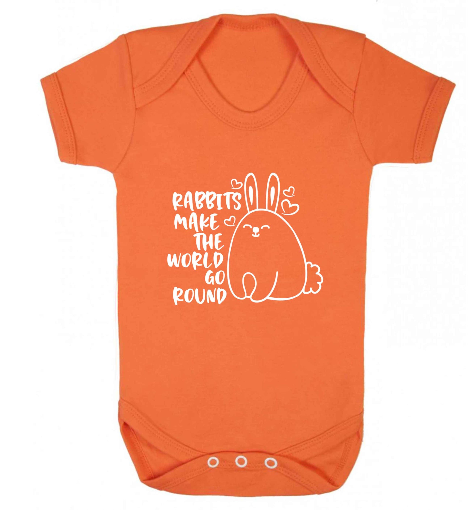 Rabbits make the world go round baby vest orange 18-24 months