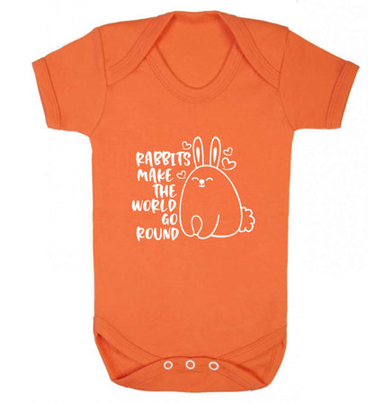 Rabbits make the world go round baby vest orange 18-24 months