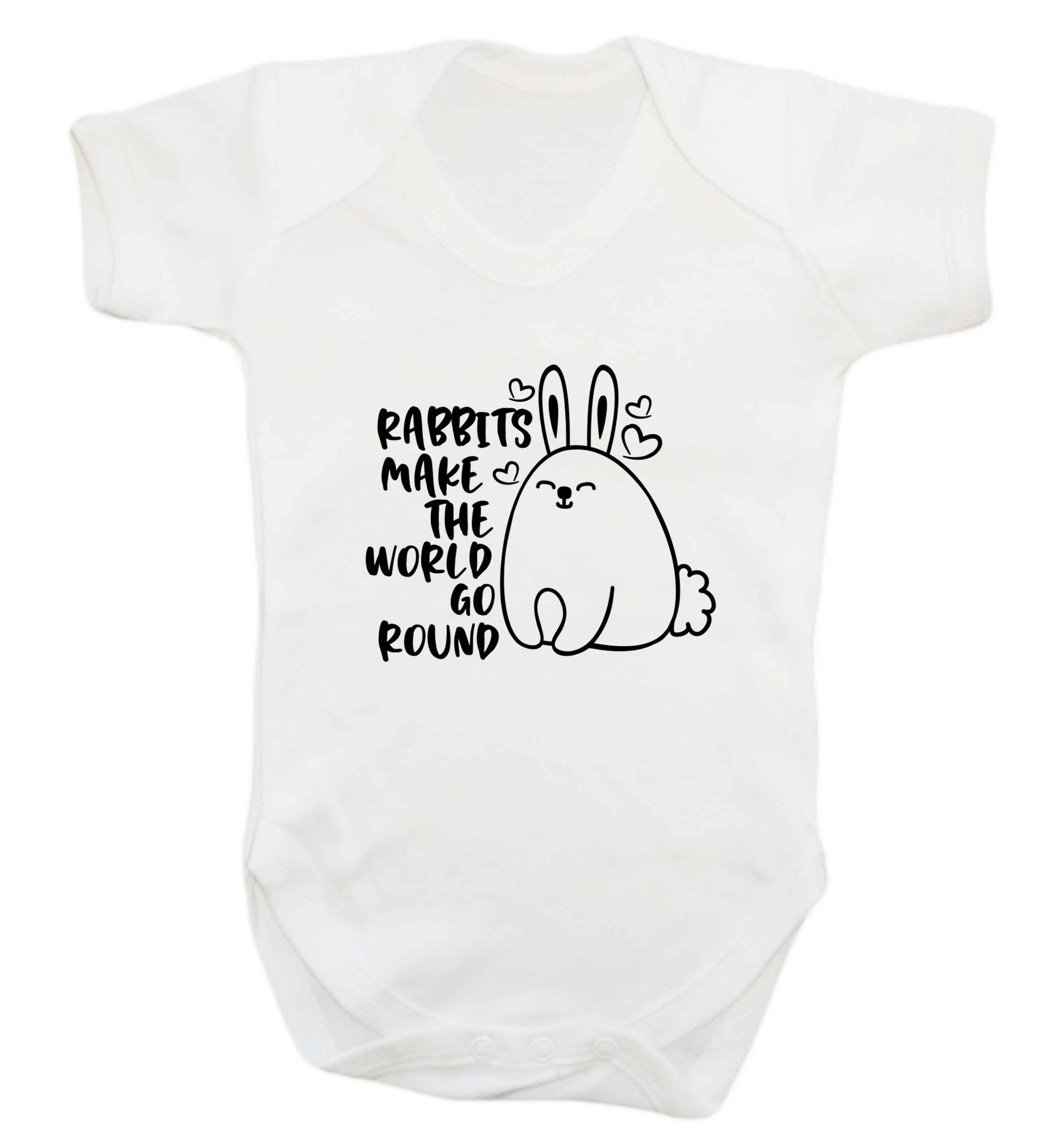 Rabbits make the world go round baby vest white 18-24 months