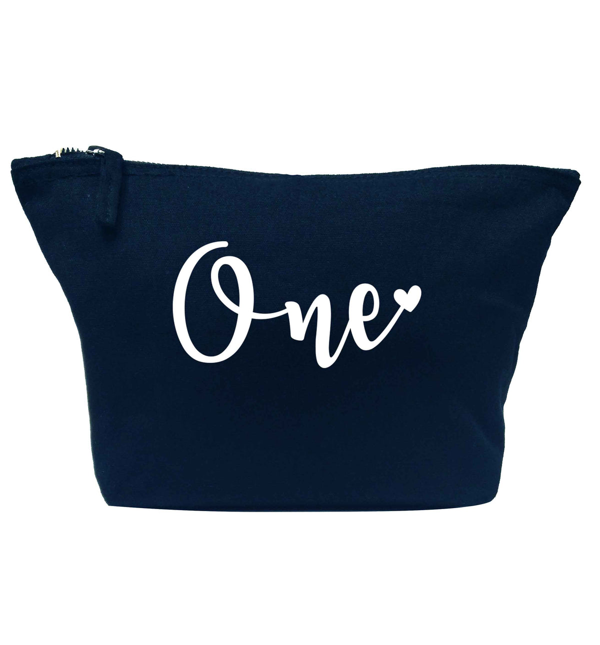 One navy makeup bag