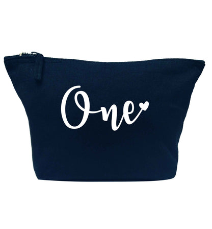 One navy makeup bag