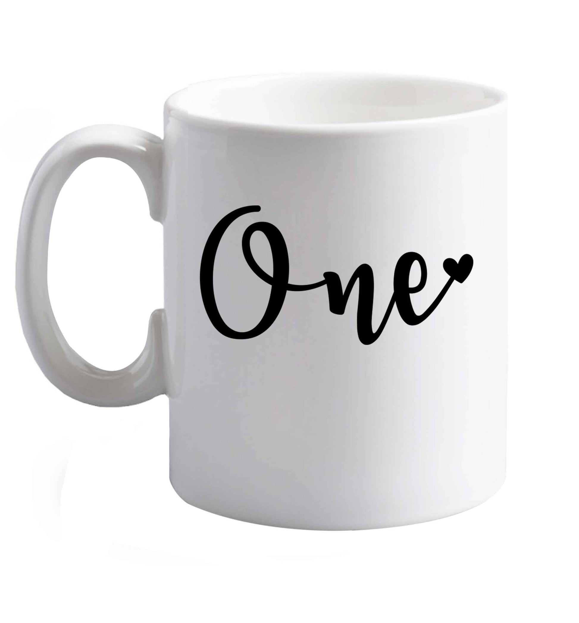 10 oz Favourite Type Pan Pancake ceramic mug right handed