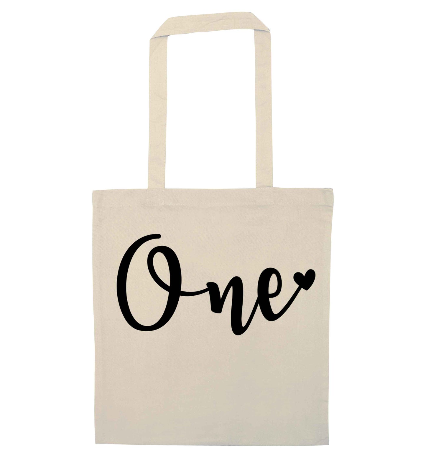 One natural tote bag