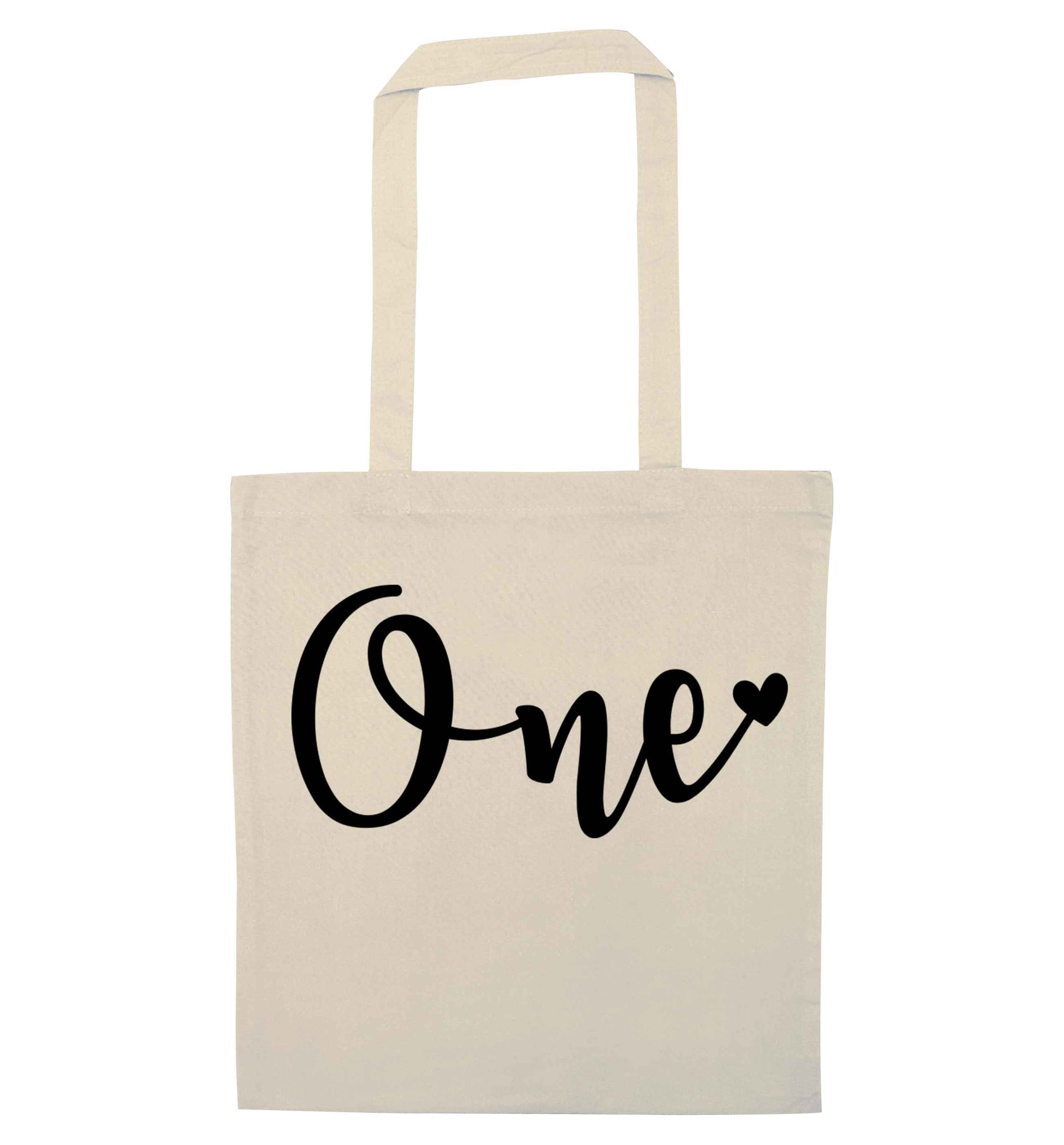 One natural tote bag