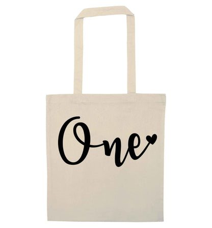 One natural tote bag